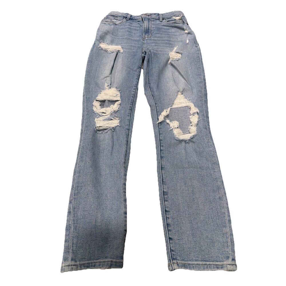 Abercrombie Curve Love High Rise Skinny Ankle Jeans 4 27R Distressed